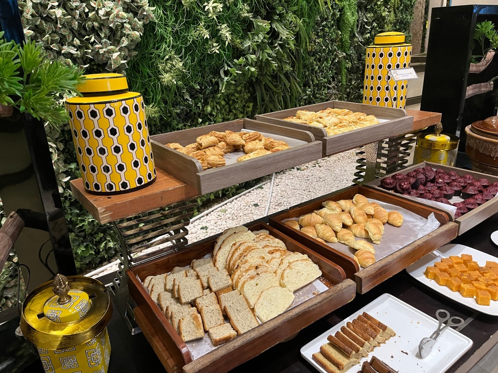 Pastries and local desserts at a hotel buffet
